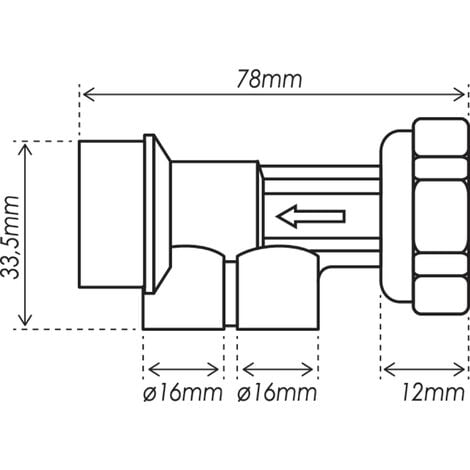 Clapet anti-pollution en laiton - écrou 20 x 27 mm - L. 78 mm - Somatherm