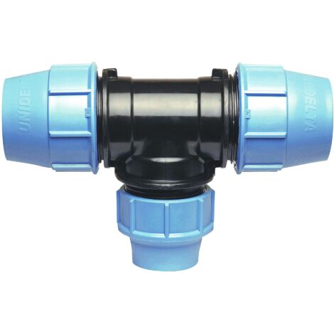 Raccord plastique Té réduit au centre pour tube PE Ø32-25-32 mm