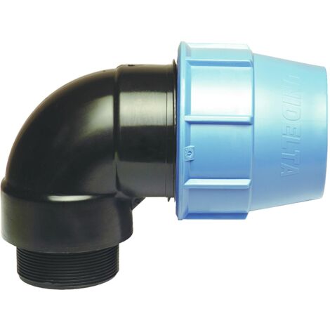 Raccord plastique coudé pour tube PE Ø40 mm - Mâle 1"1/4 (1/4)