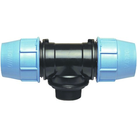Raccord plastique Té Mâle 1/2" au centre pour tube PE Ø20 mm (1/2)