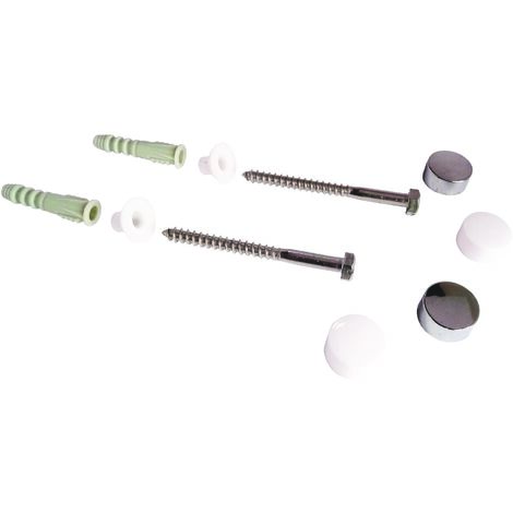 2 fixations cuvette WC/bidet 6x70 chevilles + capuchons (1/2)