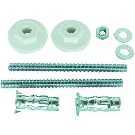 2 fixations lavabo paroi creuse 8x50 + chevilles
