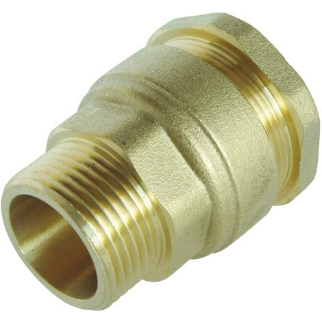 Raccord laiton droit SUMO pour tube PE Ø20 mm - Mâle 1/2
