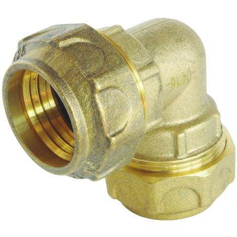 Raccord laiton coudé égal Serrage Extérieur pour tube PE Ø25 mm (1/3)