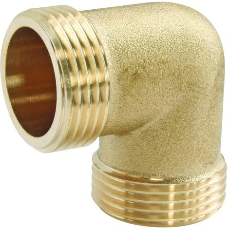 Coude laiton 90° Double Mâle 20/27