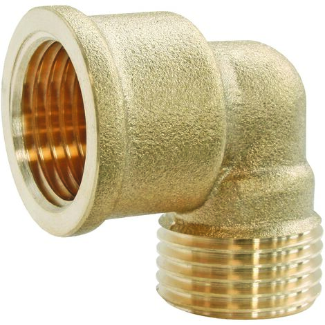Coude laiton 90° Mâle Femelle 15/21 (1/2)