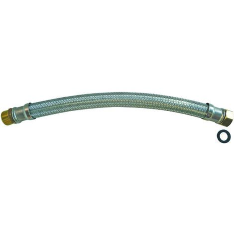 Flexible chauffage 1 écrou tournant 1" - 1 raccord Mâle 1" - 500 mm