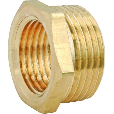 Bague réduction laiton 6 pans  Mâle 33/42 - Femelle 20/27