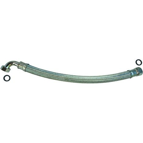Flexible chauffage 1 écrou tournant 3/4" - 1 écrou tournant coudé 3/4" - 1000 mm