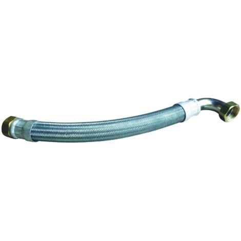 Flexible chauffage 1 écrou tournant 1"1/4 - 1 écrou tournant coudé 1"1/4 - 700mm