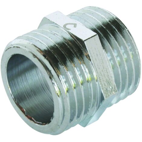 Mamelon laiton nickelé Double Mâle 15/21