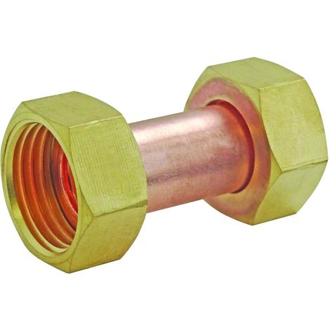 Raccord 2 Ecrous laiton douille cuivre 20x27 15x21