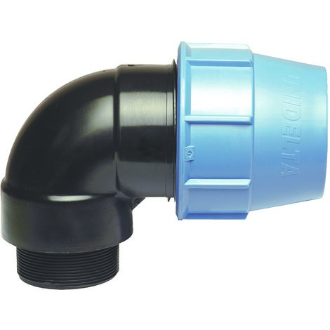 Raccord plastique coudé pour tube PE Ø20 mm - Mâle 1/2 (1/2)