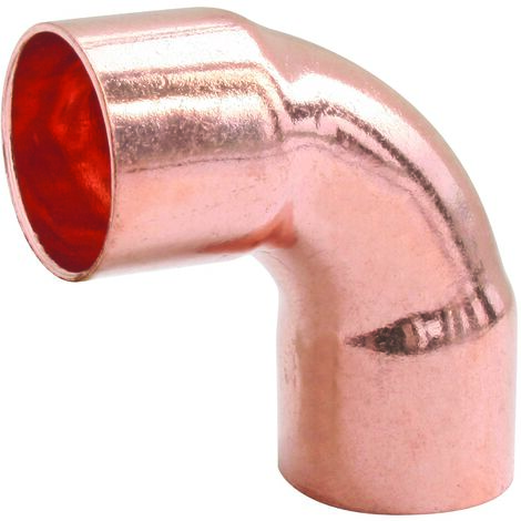 Raccord cuivre à souder - Courbe 90° Double Femelle Ø10 Grand Rayon