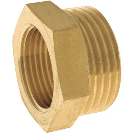 SOMATHERM FOR YOU, Mamelon Laiton Brut Réduit Double Mâle 15/21-20/27, Raccord Durable Pour Eau Chaude/froide, Installation Facile, Compatible Avec