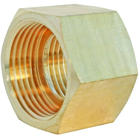 Manchon laiton brut - Double Femelle 12/17 - Sachet 2 pièces