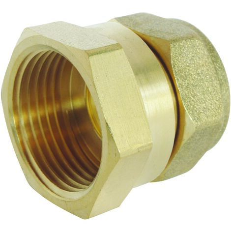 Raccord laiton bague laiton à compression - Tube cuivre Ø18 - Femelle 20/27 (1/3)