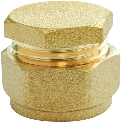 Bouchon laiton bague laiton à compression - Tube cuivre Ø18 (1/2)