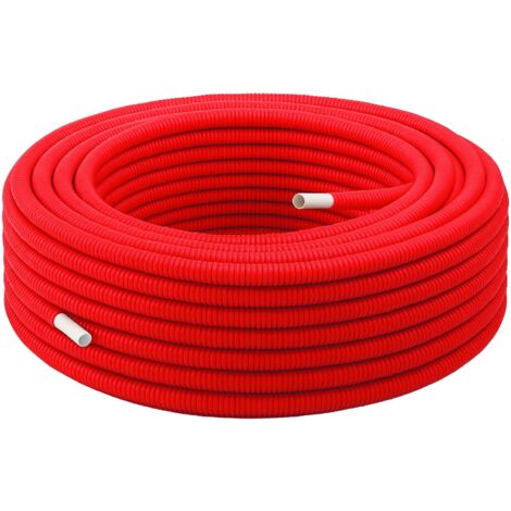 Tube multicouche gainé rouge Ø16 en couronne de 25 mètres