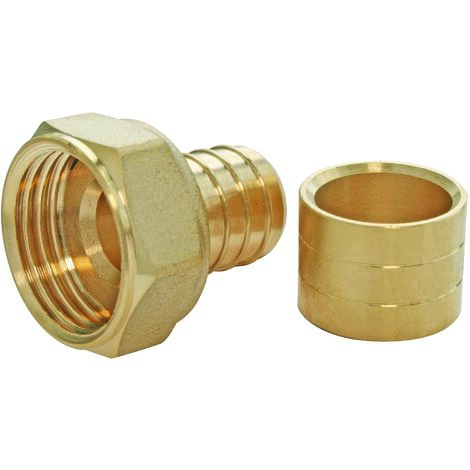 Raccord à glissement pour PER Ø16 - Ecrou tournant 12/17 (3/8")- Sachet 2 pièces