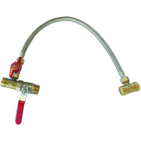 Flexible sanitaire EPDM tressé inox 50 cm – Raccord double mâle 3/4' – Pression max 12 bars – Certifié ACS – Aquawater (1/4)