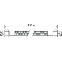 Flexible Gaz Inox Pour Gaz Naturel - Longueur 1,5 M (marque Dipra) NEUF