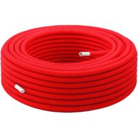Tube multicouche gainé rouge Ø16 en couronne de 25 mètres