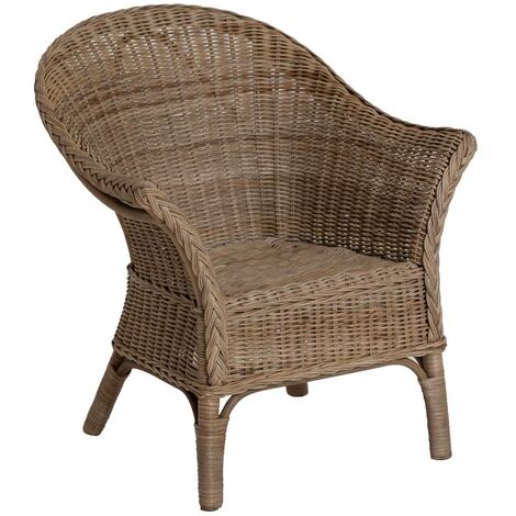 Made In Meubles – Fauteuil enfant en rotin – Hauteur 56 cm – Largeur 54 cm – Profondeur 50 cm – Poids léger 2 kg pour usage intérieur