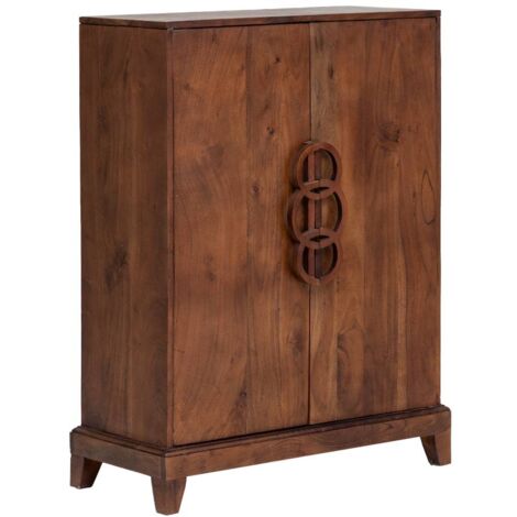 Made In Meubles – Buffet en bois d'acacia Quilla – Dimensions 106x80x33 cm – Poignées en anneaux – Design élégant et fonctionnel (1/5)