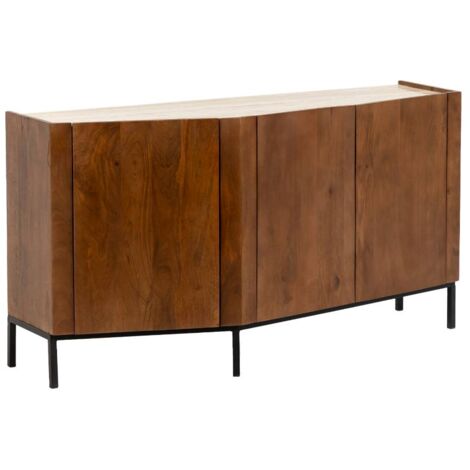 Buffet en bois de manguier et travertin Azure (1/5)