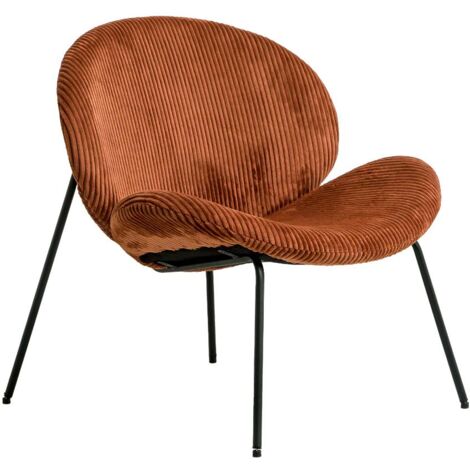 Fauteuil en velours terracotta Kanoa (1/5)