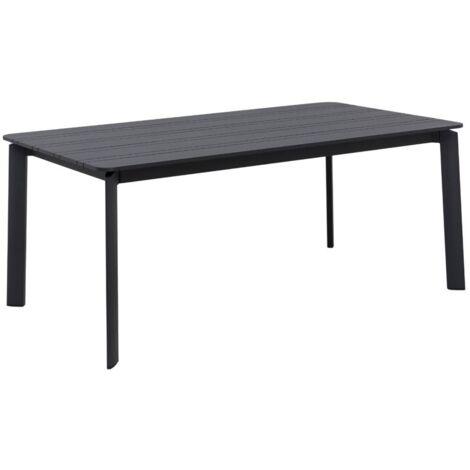 Table de jardin en aluminium gris Kaïa (1/5)