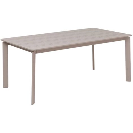 Table de jardin en aluminium taupe 8 places Kaïa (1/5)