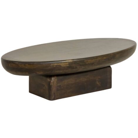 Table basse ovale en bois de manguier Morana (1/5)