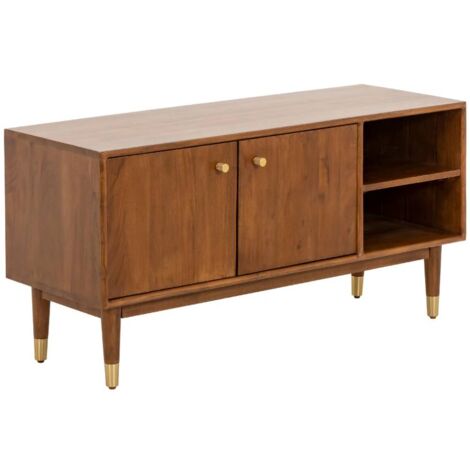 Meuble TV 2 portes en bois d'acacia Emiel (1/5)