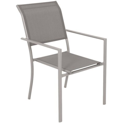 Chaise de jardin grise Ilona (lot de 2) (1/5)