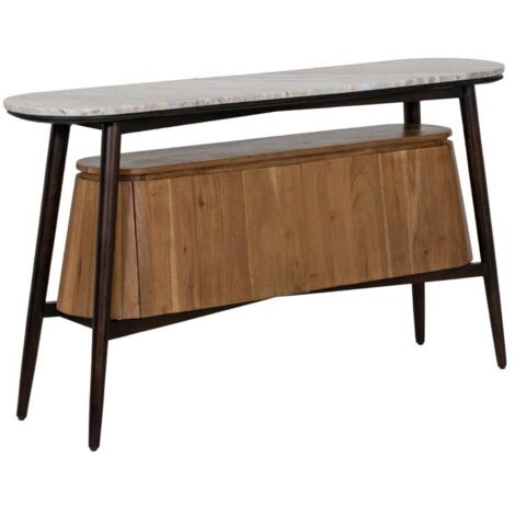 Buffet en bois d'acacia et marbre Simon (1/5)