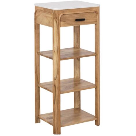 Console avec tiroir en bois d'acacia et marbre Emyr (1/5)