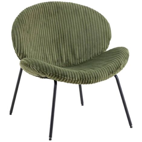 Fauteuil en velours vert Kanoa (1/5)