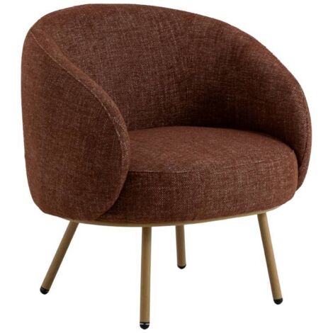 Fauteuil en tissu rouge confort Kanoa (1/5)