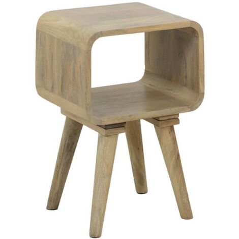Table de chevet avec niche en bois de manguier Maëva (1/5)