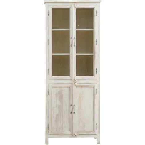 Vaisselier en bois de manguier blanchi Cuzco