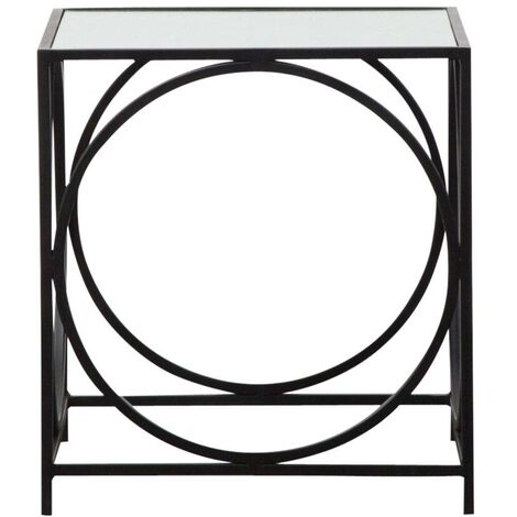 Table basse carrée en métal noir Zélie (1/5)