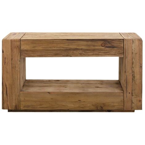 Bureau style brut en bois recyclé, 1 tiroir - Made in Meubles