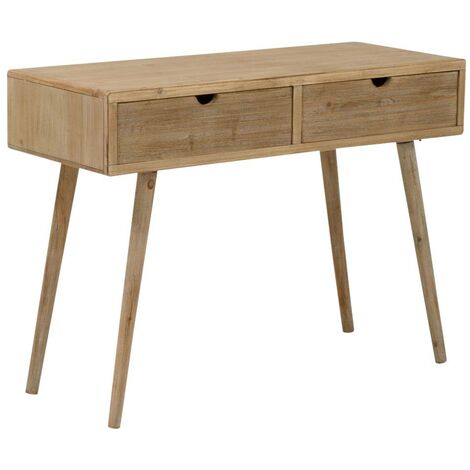 Made In Meubles – Console en bois de sapin 73x100x40 cm – 2 tiroirs de rangement – Élégante et fonctionnelle pour intérieur moderne (1/5)