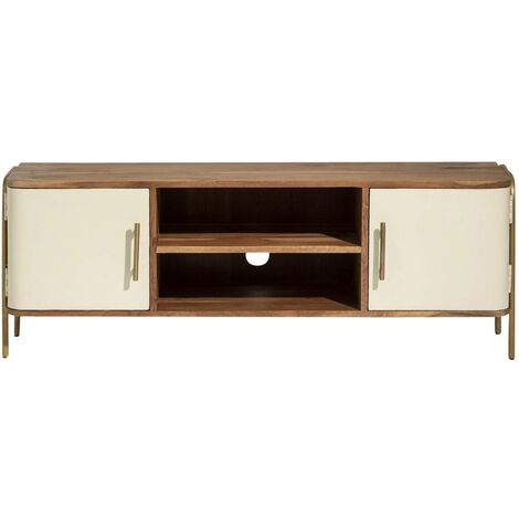Meuble TV en bois d'acacia et métal Andrès (1/5)