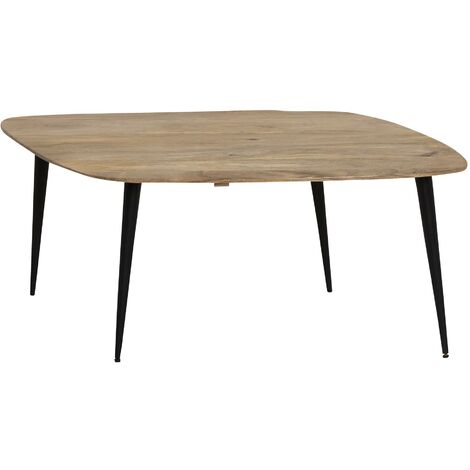 Table basse losange en bois de manguier et métal Aimée (1/5)