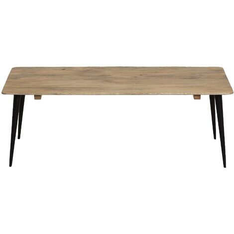 Table basse rectangle en bois de manguier et métal Aimée (1/5)