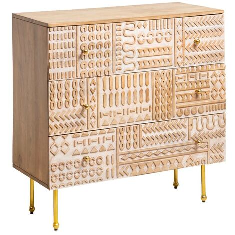Commode en bois de manguier sculpté Léopold (1/5)