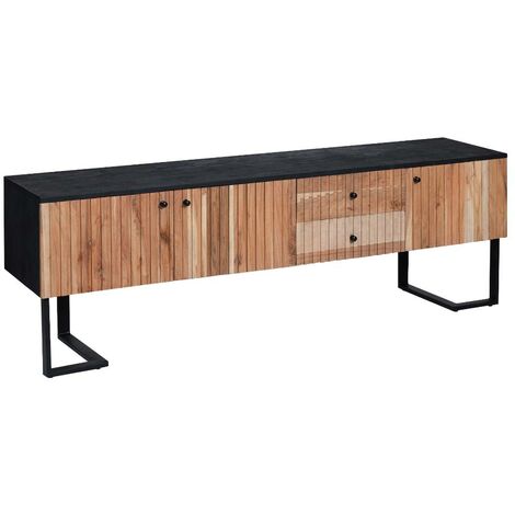 Meuble TV en bois d'acacia et métal Pippa (1/5)